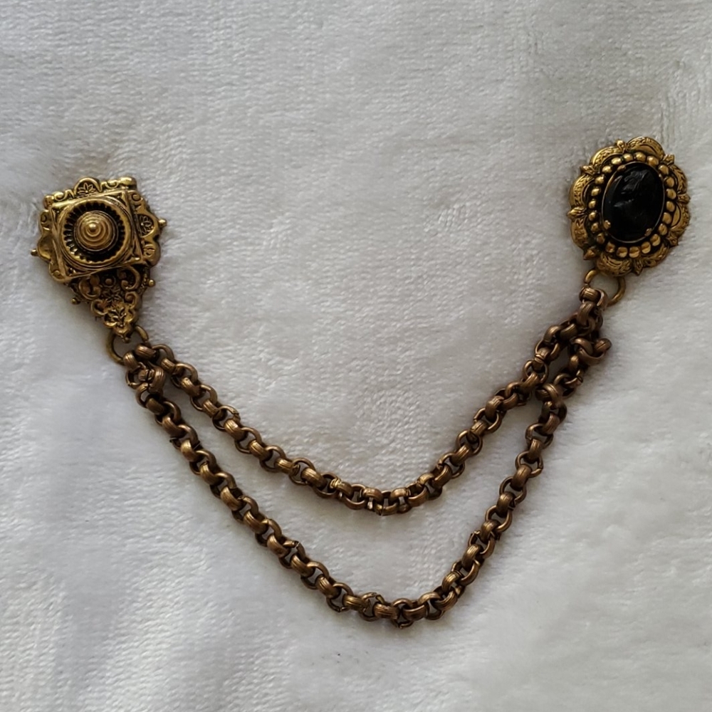 Vintage gold sweater clips